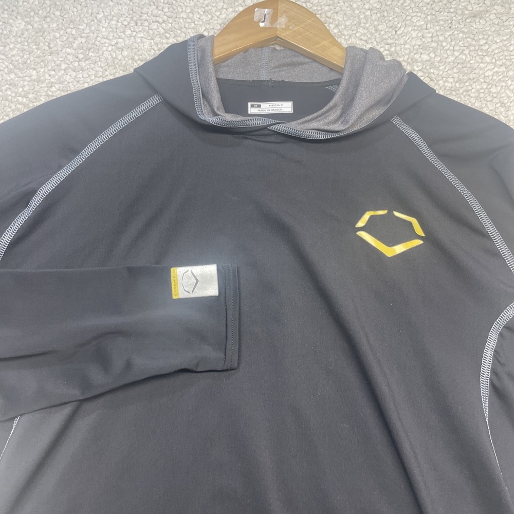 EvoShield Hoodie Mens M Black Swag Tech Performance Training‎ Long Sleeve Shirt